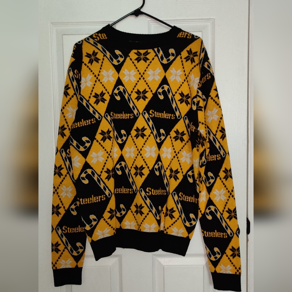 NFL Steelers Ugly Christmas Sweater - Black and Gold